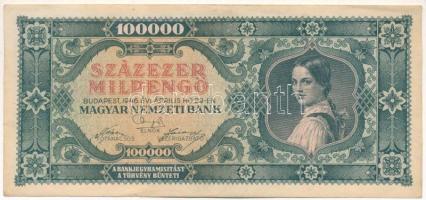 1946. 100.000MP alacsony "B 207 000738" sorszámmal T:XF,VF Adamo P30