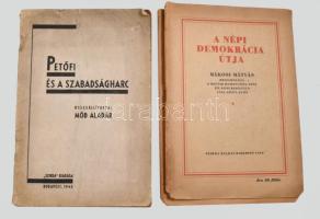 Vegyes kommunista kiadványok, 13 db: Sztálin Leninről.; Gerő Ernő: A magyar népgazdaság ötéves terve...