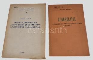 Vegyes kommunista kiadványok, 13 db: Sztálin Leninről.; Gerő Ernő: A magyar népgazdaság ötéves terve...