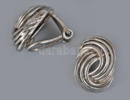 Ezüst (Ag) fülbevaló pár, 925 ezrelékes ezüst, jelzett, 1966-1998 közötti behozatali jel, 5,5g