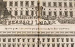 1719 A Stockholmi királyi palota homlokzata két nézetben. Rézmetszet Georg Paulas Busch, Berlin. 32x...