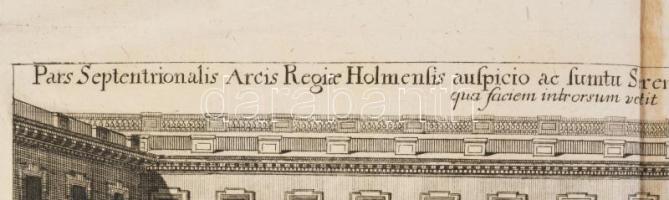 1719 A Stockholmi királyi palota homlokzata két nézetben. Rézmetszet Georg Paulas Busch, Berlin. 32x...