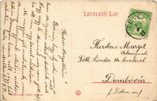 Tevel, Fő tér vasárnap reggel. Mittermajer Adolf kiadása (fa)