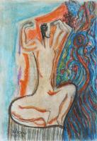 Kádár Béla jelzéssel: Akt. Vegyes technika, papír, 42x29,5 cm