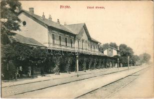 1914 Bicske, vasútállomás. Balázs Sándor kiadása (EK)