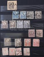 Magyar klasszikus tétel 2 lapos közepes és 4 oldalas kis berakóban, benne Réznyomatok, használatlan ...