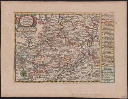1749 Johann Georg Schreiber Das Amt Weissenfels Sachsen-Anhalt. Amt Weißenfels. Színezett rézmetszet...