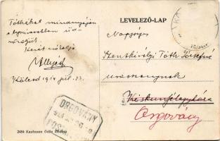 1914 Kölesd, Gőzmalom, Dr. Györky lak (csendőrlaktanya), csendőrök. Kaufmann Ödön kiadása (fl)