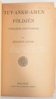 Kelemen Andor: Tut-Ankh-Amen földjén. Utirajzok Egyiptomból. Bp.,(1927.), Szent István Társulat, 216 p.+17 (fekete-fehér fotókkal) t. Egészvászon-kötés, kopott borítóval.