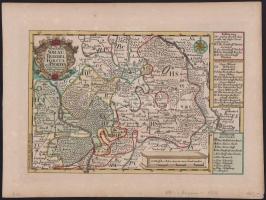Johann Georg Schreiber Die Herrschaften Sorau Triebel Forsta und Pforten. Színezett rézmetszet 24,5x...