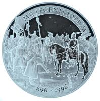 Bognár György (1944-) 1996. "Millecentenárium" kétoldalas jelzett Ag emlékérem, kapszulában, dísztokban (15,50g/0.999/42,5mm) T:PP