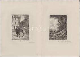 Illustrations pour le théâtre de Moliére, dessinées et gravées á l eau forte par Edmond Hédouin; Par...