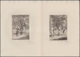Illustrations pour le théâtre de Moliére, dessinées et gravées á l eau forte par Edmond Hédouin; Par...
