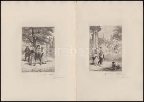 Illustrations pour le théâtre de Moliére, dessinées et gravées á l eau forte par Edmond Hédouin; Par...