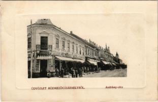 Hódmezővásárhely, Andrássy utca, üzletek (EK)