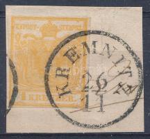 1850 1kr HP I. narancs élénk szín "KREMNITZ"