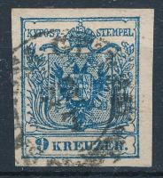 1850 9kr MP IIIb 0,115 mm vastag papír "(BALASS)A GYARMAT"