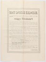 1892 Kalocsa, lóvásár. Felhívás a lótenyésztő gazdaközönséghez 2p.