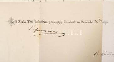 1875 Az országgyűlés összehívásáról rendelkező császári levél Nagykároly városának címezve. Ferenc J...