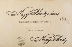 1875 Az országgyűlés összehívásáról rendelkező császári levél Nagykároly városának címezve. Ferenc J...