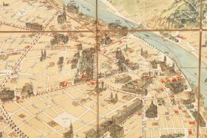 1896. évi ezredéves országos kiállítás helyszínrajza Budapest tájékoztatási tervrajz térképe. Fordít...