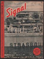 1943 a Signal német háborús lap 1. februári füzet német kiadás, különféle érdekes írással és képpel a világháborúról, főleg a tengeralattjárókról, jó állapotban