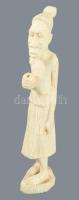 Antik afrikai faragott csont figura, cca 1900, m: 14 cm