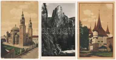15 db RÉGI főleg történelmi magyar város képeslap / 15 pre-1945 mainly Hungarian town postcards