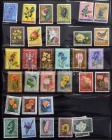 Európai és tengerentúli motívum kiadások kevés magyarral, 13 db eredeti svéd berakólapon, gyűrűs bor...