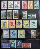 Európai és tengerentúli motívum kiadások kevés magyarral, 13 db eredeti svéd berakólapon, gyűrűs bor...