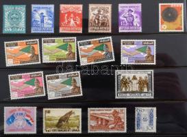 Európai és tengerentúli motívum kiadások kevés magyarral, 13 db eredeti svéd berakólapon, gyűrűs bor...