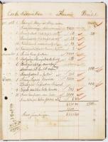 1922 Felvidék (Zsély?), Sümegh Hugó és Társai Gőzeke Szövetkezete pénztárkönyv, benne kiadások és be...