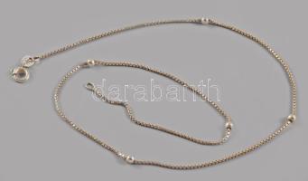 Ezüst (Ag) nyaklánc, 925 ezrelékes, jelzett, h: 40 cm, 2,5g