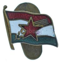 1948-1956 k. Magyar Dolgozók Pártja (MDP) zománcozott bronz gomblyukjelvény (15x16mm) T:AU
