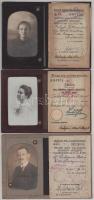1903-1925 Fényképes MÁV igazolványok, 3 db