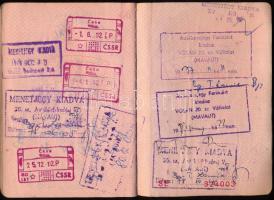 1975 Magyar Népköztársaság által kiállított fényképes útlevél Lukcsics Pálné részére