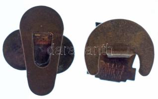 1950 k. "Szovjet-Magyar Baráti Társaság" zománcozott bronz gomblyukjelvény (16x13mm) + Nag...