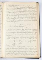 1918-1930 Podluzsány, Felvidék, jegyzőkönyv különféle hivatalos feljegyzésekkel, kb. 65 beírt oldalo...