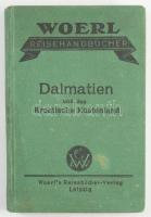 Illustrierter Führer durch Dalmatien und das Kroastische Küstenland, mit kleinem Sprachführer. Woerl's Reisenhandbücher. Lepzig, 1930, Woerl's Reisebücher-Verlag. Kiadói egészvászon kötés, két térképpel, jó állapotban / Full linen binding, in good condition. In German language.