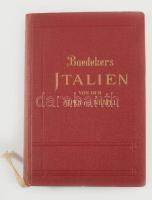Baedeker, Karl: Italien von den Alpen bis Neapel. Kurzes Reisehandbuch. Mit 34 Karten, 41 Plänen und 23 Grundrissen. 8. kiad. leipzig, 1931. Számos egsézoldalas és kihajtható térképpel illusztrált. Kiadói egészvászon kötés, jó állapotban / Full linen binding, in good condition. In German .