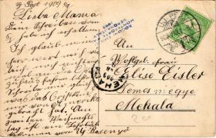 1909 Budapest IV. Újpest, Római katolikus templom, piac (EB)