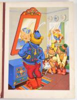 Tányértalpú Koma új képeskönyve. Róna Emy rajzaival. Bp., Singer és Wolfner. Félvászon kötés, gerinc...