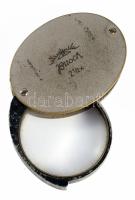 Kinyitható nagyító fém tokban, 6x4,5 cm