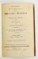 Sturm, Christoph Christian: Betrachtungen über die Werke Gottes im Reiche der Natur und der Vorsehung auf alle Tage des Jahres. 1. Luzern, 1834. Anich, XIV. 299p Kiadói kartonált papírkötésben