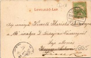 1904 Orsova, Magyar Folyó rt. kikötő részlete, gőzhajó / Station der ung. Schiffahrts-Aktien-Gesells...