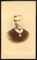 cca 1865 Mészáros Imre (1811-1865) esztergomi kanonok, egyháztörténész, író, az MTA levelező tagja; vizitkártya, jelzés nélkül, 10x6 cm