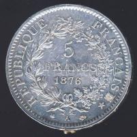 Franciaország 1876A 5Fr Ag "Herkules-csoport" T:2-/3+ ph. k