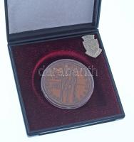 2000. "Dunaújváros 1950-2000" egyoldalas bronz emlékérem kapszulában (42,5mm) nem saját to...