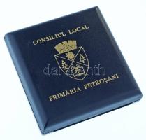 2000. "Dunaújváros 1950-2000" egyoldalas bronz emlékérem kapszulában (42,5mm) nem saját to...