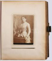 cca 1860-1900 Régi családi fotóalbum, Novák Lajos (1842-1941) egyházi író, kanonok, pápai prelátus h...